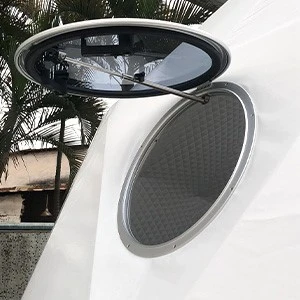 round glass window